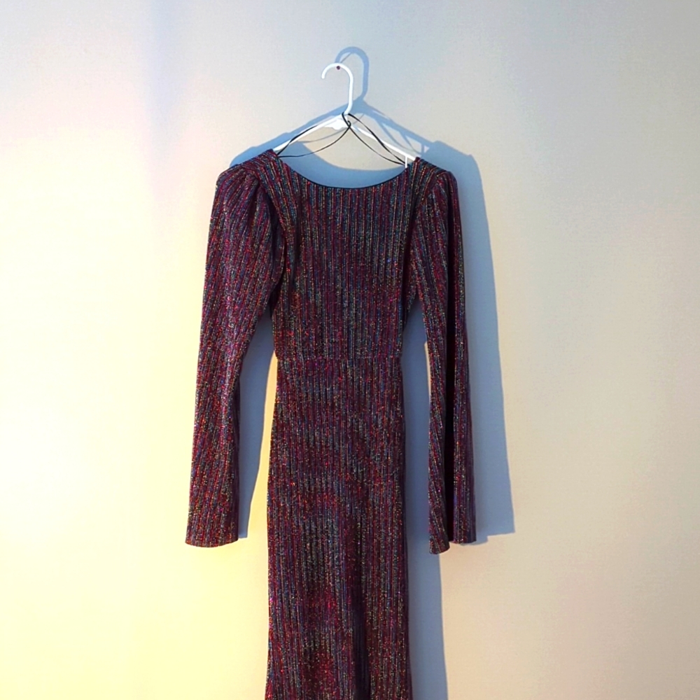 Retro/Metallic Maxi Dress